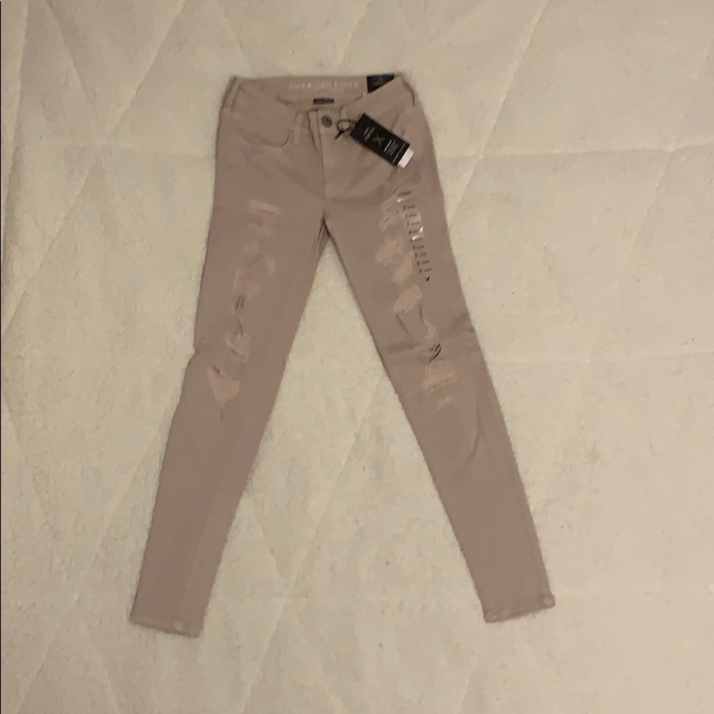 never worn tan/light pink jeggings